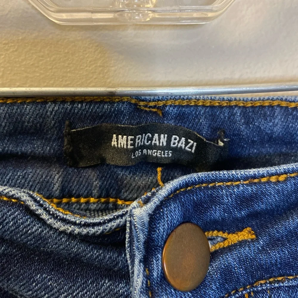 American Bazi Dark Wash Distressed Jeans Size 3X